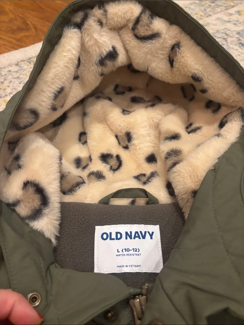 Girl’s Old Navy Green Hooded Coat